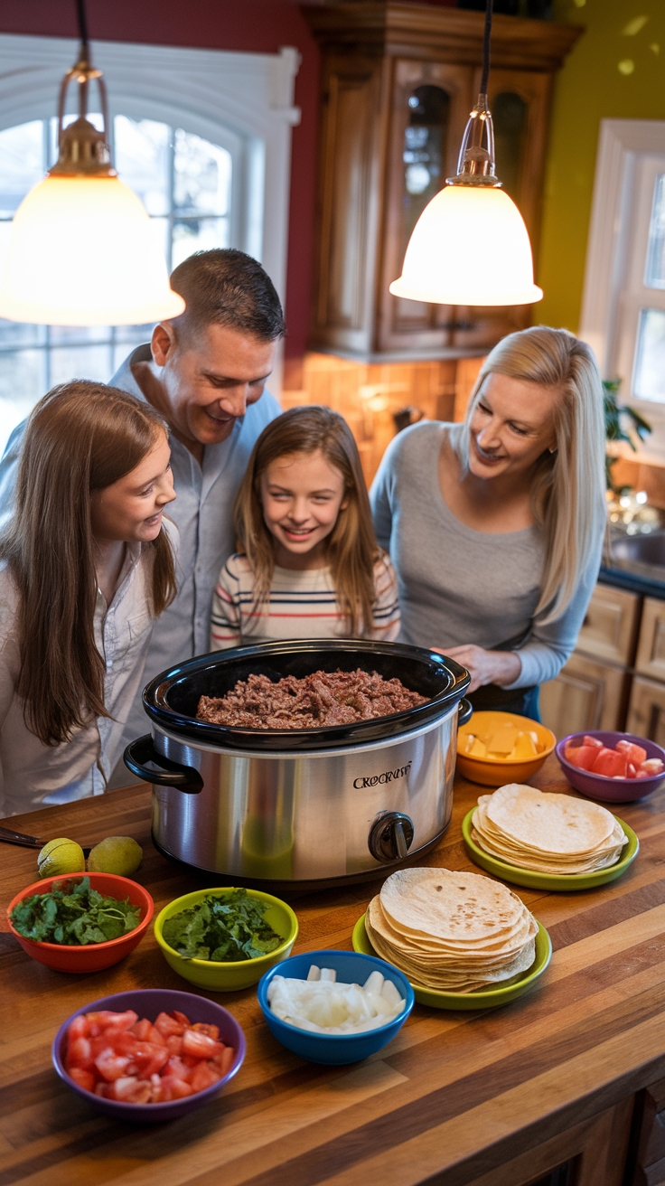 healthy crockpot beef tacos