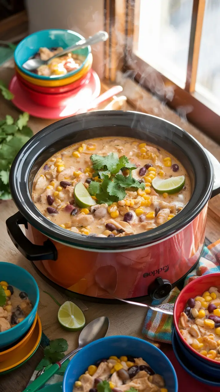 healthy crockpot chicken chili